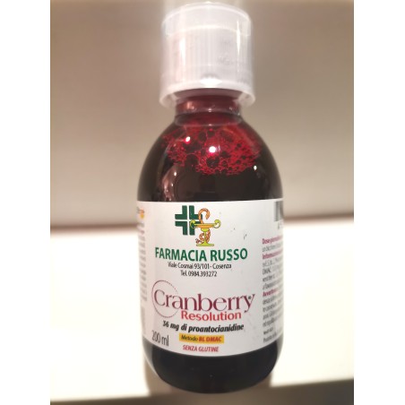 CRANBERRY RESOLUTION 200 ML UTILE PER LA FISIOLOGICA FUNZIONALITÀ DELL' APPARATO URINARIO CON CRANBERRY E PROPOLI  36 MG D