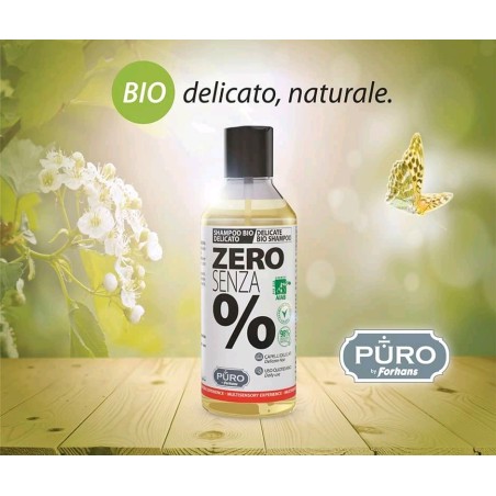 SHAMPOO DELICATO 250 ML BIO ZERO SENZA % PER CAPELLI DELICATI  SENZA SLES, PEG, PARABENI, ALCOOL, SILICONI, COLORANTI ARTI