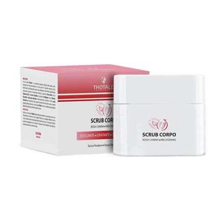 ROSA CANINA SCRUB CORPO 200 ML CON MELOGRANO AZIONE ESFOLIANTE, DETERGENTE, IDRATANTE  I MICRO GRANULI DI NOCCIOLA E MANDO