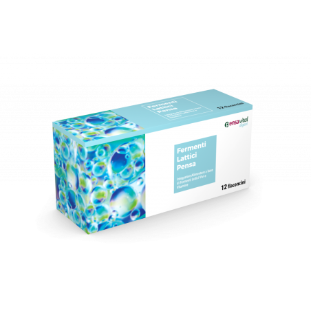 FERMENTI LATTICI 12 FLACONCINI FAVORISCONO L' EQUILIBRIO DELLA FLORA BATTERICA INTESTINALE CON VITAMINE, FIBRE, INULINA, F