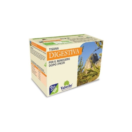 TISANA DIGESTIVA 20 FILTRI BIOLOGICO PER IL BENESSERE DOPO I PASTI CON FINOCCHIO, ROSMARINO COMBINATI A LEMONGRASS, SCORZA