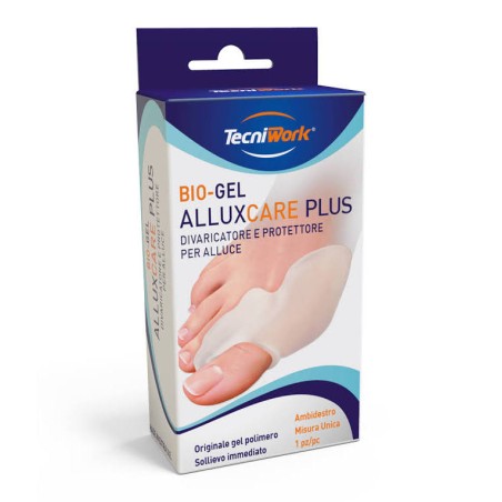 DIVARICATORE E PROTETTORE PER ALLUCE BIO GEL SOLLIEVO IMMEDIATO  AMBIDESTRO, MISURA UNICA  ORIGINALE GEL POLIMERO  ALLUXCA