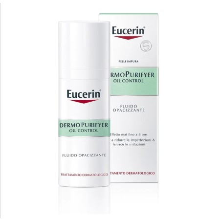 EUCERIN DERMOPURIFYER FLUIDO OPACIZZANTE 50 ML EFFETTO MAT FINO A 8 ORE AIUTA A RIDURRE LE IMPERFEZIONI E LENISCE LE IRRIT