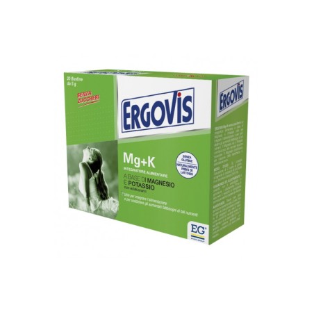 MAGNESIO E POTASSIO 20 BUSTINE DA 5G  SENZA ZUCCHERI, IN CASO DI STANCHEZZA E AFFATICAMENTO. SENZA GLUTINE