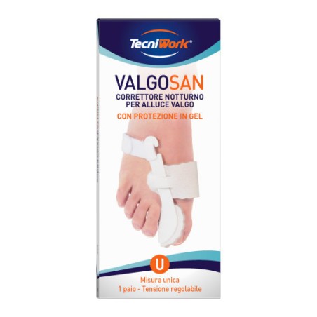 CORRETTORE NOTTURNO PER ALLUCE VALGO CON PROTEZIONE IN GEL  MISURA UNICA  PER PIEDE DESTRO E SINISTRO  TENSIONE REGOLABILE