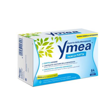 YMEA PANCIA PIATTA 64 CAPSULE DOPPIA AZIONE CONTRASTA I DISTURBI DELLA MENOPAUSA, CONTRASTA IL GONFIORE ADDOMINALE  AIUTA