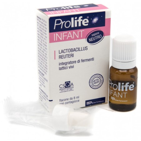 PROLIFE INFANT GOCCE FERMENTI LATTICI 8 ML CON CONTAGOCCE  SAPORE NEUTRO  UTILE PER RIEQUILIBRARE LA FLORA BATTERICA INTES