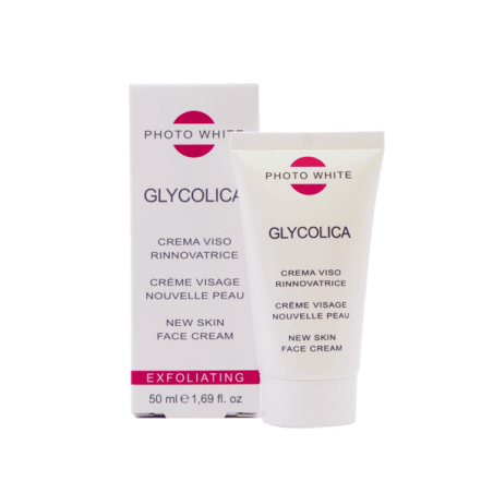 CREMA VISO RINNOVATRICE PER MACCHIE CUTANEE E DISCROMIE CON ACIDO GLICOLICO 50 ML ESFOLIANTE, LEVIGANTE, SEBO - REGOLATRIC