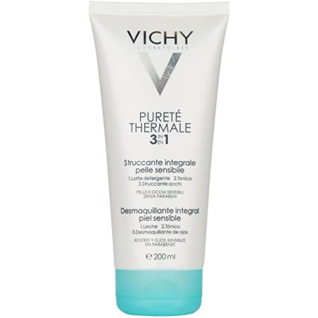 VICHY 3 IN 1 STRUCCANTE INTEGRALE 300 ML PELLE SENSIBILE  LATTE DETERGENTE, TONICO, STRUCCANTE OCCHI  CON ACQUA TERMALE E CAPTEL