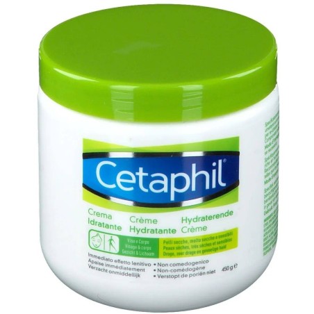 CETAPHIL CREMA IDRATANTE 450 G VISO, CORPO, MANI PER PELLE SECCA E SENSIBILE (PSORIASICA, ATOPICA, ECZEMATOSA)  CON ACIDI