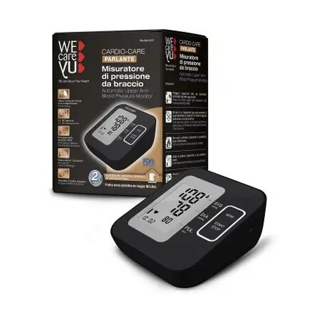 MISURATORE DI PRESSIONE AUTOMATICO DA BRACCIO PARLANTE  GONFIAGGIO AUTOMATICO, 120 MEMORIE PER 2 UTENTI, LETTURA VOCALE DE