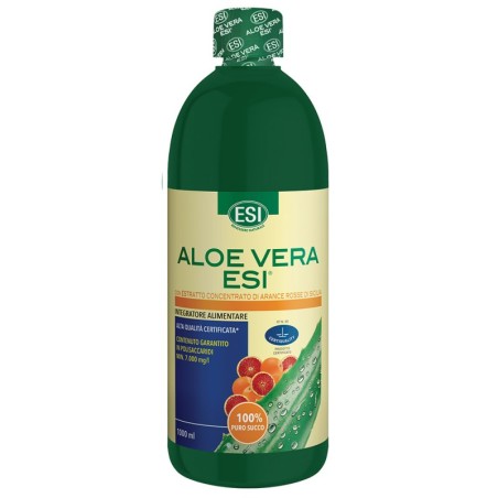 ESI ALOE VERA 100% PURO SUCCO 1 LITRO ESTRATTO CONCENTRATO ARANCE ROSSE DI SICILIA  DEPURATIVO GENERALE, AZIONE LENITIVA SUL S