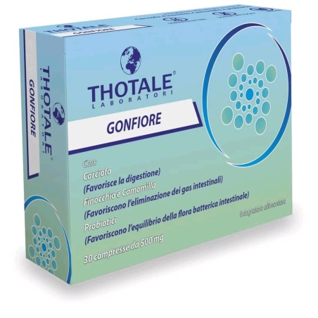 GONFIORE 30 COMPRESSE CON PROBIOTICI, ENZIMI DIGESTIVI, FINOCCHIO, CAMOMILLA FAVORISCE LA DIGESTIONE, L' ELIMINAZIONE DEI
