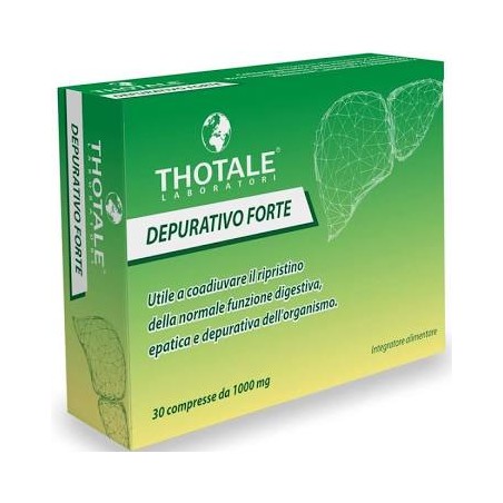 DEPURATIVO FORTE 30 COMPRESSE UTILE A COADIUVARE IL RIPRISTINO DELLA NORMALE FUNZIONE DIGESTIVA, EPATICA E DEPURATIVA DELL