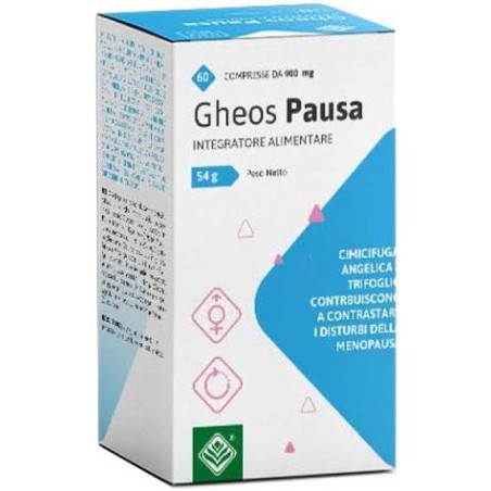 GHEOS PAUSA 60 COMPRESSE PER DISTURBI DELLA MENOPAUSA E DISTURBI DEL CICLO MESTRUALE  CON CALCIO, MAGNESIO, VITAMINA D, ZI