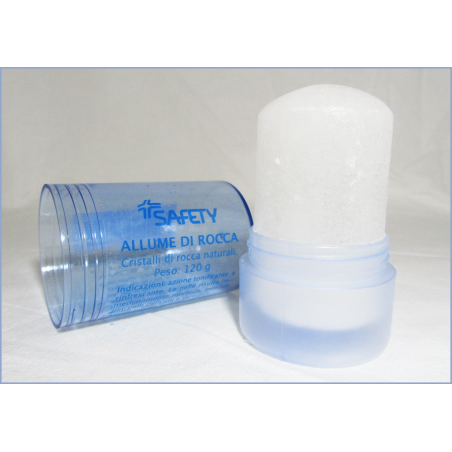 ALLUME ROCCA 120 G  CRISTALLI DI ROCCA NATURALI DALL' AZIONE DEODORANTE, RINFRESCANTE, TONIFICANTE  LA PELLE RISULTA IMMED