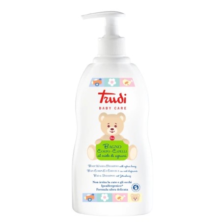 TRUDI BAGNO CORPO - CAPELLI 500 ML AL MIELE DI AGRUMI NON IRRITA LA CUTE E GLI OCCHI  FORMULA ULTRA DELICATA  IPOALLERGENICO  TR
