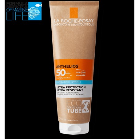ANTHELIOS LATTE SOLARE SPF 50+ TUBO 250 ML PER PELLE SENSIBILE, TEXTURE IDRATANTE E VELLUTANTE  CONTIENE ACQUA TERMALE, AD