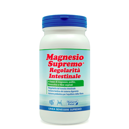 MAGNESIO SUPREMO REGOLARITÀ INTESTINALE 150 G A BASE DI MAGNESIO, PSILLIO, FINOCCHIO, FIBRE VEGETALI  REGOLARITÀ DEL TRANS