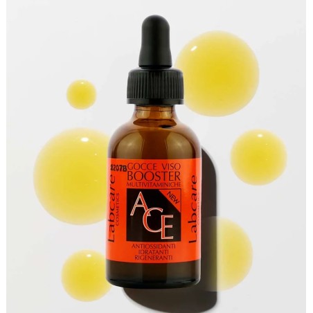 GOCCE VISO ACE BOOSTER MULTIVITAMINICHE 30 ML ANTIOSSIDANTI, RIGENERANTI, IDRATANTI  CON VITAMINA A, C, E, ACIDO IALURONIC