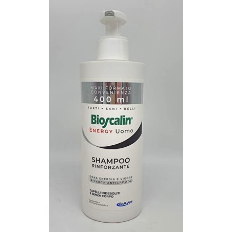 BIOSCALIN ENERGY UOMO 400 ML RINFORZANTE CON ATP-3, AJB COMPLEX, PRO - VITAMINA B5  IN CASO DI CADUTA DEI CAPELLI, DIRADAM