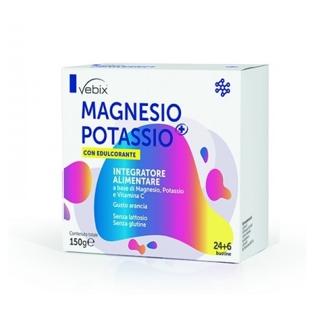 MAGNESIO POTASSIO 20 BUSTE CON VITAMINA C, PER STANCHEZZA, AFFATICAMENTO, FUNZIONE MUSCOLARE E DEL SISTEMA NERVOSO, NORMAL