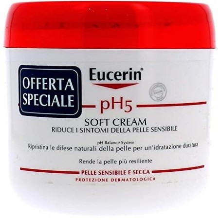 EUCERIN PH5 SOFT CREAM 450 ML RIDUCE I SINTOMI DELLA PELLE SENSIBILE  RIPRISTINA LE NATURALI DIFESE DELLA PELLE  IDRATAZIO