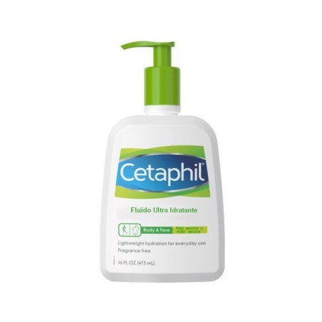 CETAPHIL FLUIDO IDRATANTE 470 ML PER PELLI SECCHE O MOLTO SECCHE  EFFETTO LENITIVO IMMEDIATO, PROTEGGE DALLA SECCHEZZA CUT