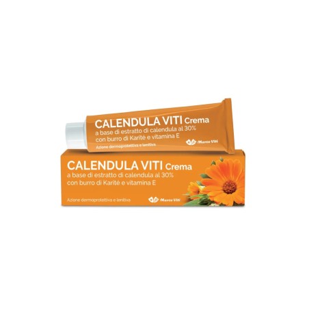 CALENDULA VITI CREMA 100 ML CON ESTRATTO DI CALENDULA AL 30%, BURRO DI KARITÈ, VITAMINA E  AZIONE DERMOPROTETTIVA E LENITI
