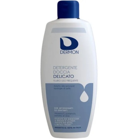 DERMON DETERGENTE DOCCIA DELICATO 400 ML FLUIDO USO FREQUENTE CON ANTIOSSIDANTI ED IDRATANTI  CON VITAMINA E, PANTENOLO, E