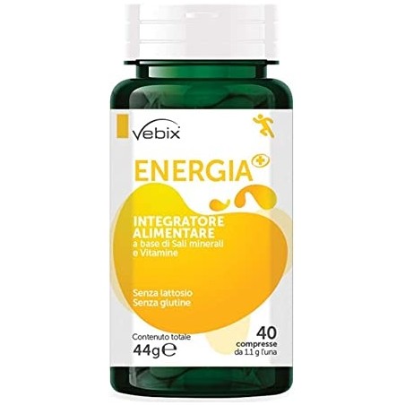 ENERGIA 40 COMPRESSE CON VITAMINA C, MAGNESIO OSSIDO, VITAMINA E, FERRO, VITAMINA A, VITAMINA PP, VITAMINA B5, ZINCO, MANG