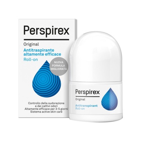 PERSPIREX ORIGINAL ANTITRASPIRANTE ALTAMENTE EFFICACE ROLL ON 20 ML  CONTROLLO DELLA SUDORAZIONE E DEI CATTIVI ODORI  ALTA