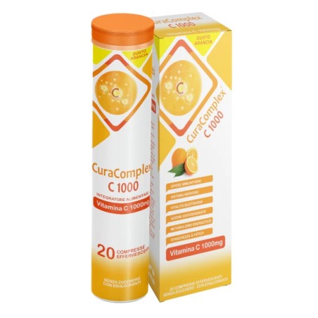 VITAMINA C 1000 MG FORMATO 20 COMPRESSE EFFERVESCENTI ZENZA ZUCCHERO  DIFESE IMMUNITARIE, SISTEMA NERVOSO, VITALITÀ QUOTID