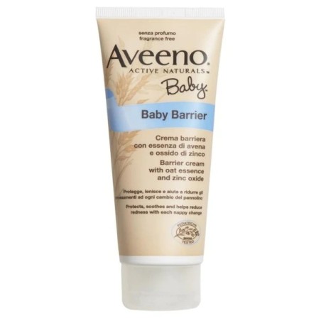 AVEENO BABY BARRIER 100 ML CREMA BARRIERA CON AVENA COLLOIDALE E OSSIDO DI ZINCO  PROTEGGE, LENISCE E AIUTA A RIDURRE GLI