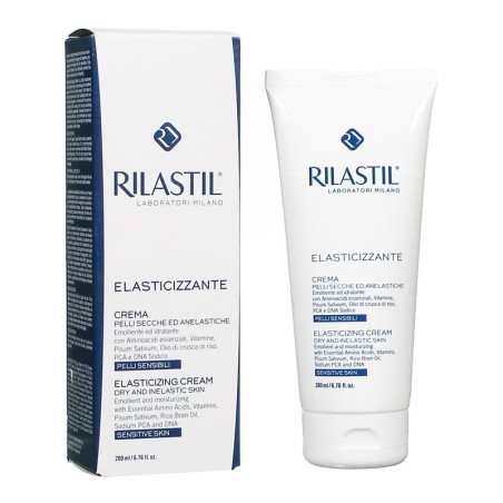 RILASTIL CREMA ELASTICIZZANTE 200 ML PELLI SECCHE ED ANELASTICHE, EMOLLIENTE ED IDRATANTE CON AMINOACIDI ESSENZIALI, VITAM