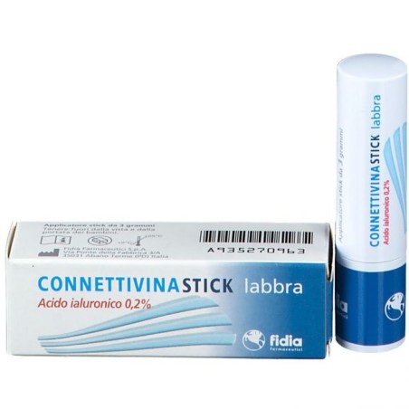 CONNETTIVINA STICK LABBRA ACIDO IALURONICO 0,2% IN CASO DI LABBRA DANNEGGIATE, SCREPOLATE, SECCHE  ALLANTOINA, VITAMINA E,