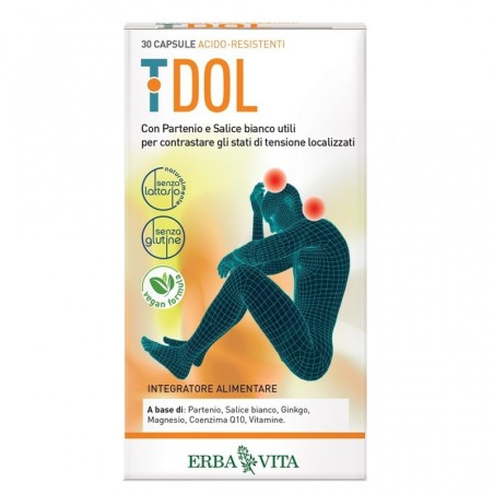 30 CAPSULE CON PARTENIO E SALICE BIANCO UTILI PER CONTRASTARE GLI STATI DI TENSIONE LOCALIZZATI  CON GINGKO, MAGNESIO. T DOL.