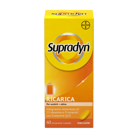 SUPRADYN RICARICA 60 COMPRESSE CON VITAMINA A, VITAMINA D, VITAMINA E, VITAMINA K, VITAMINA C, VITAMINA B1, VITAMINA B2, N