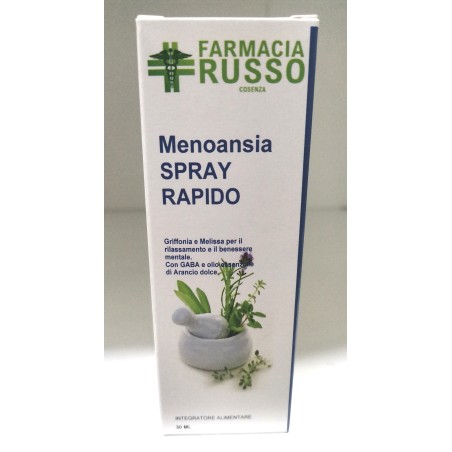 MENO ANSIA SPRAY RAPIDO 30 ML CON GABA NEUROTRASMETTITORE INIBITORIO CHE REGOLA L' ECCITABILITÀ NEURONALE E OLIO ESSENZIAL