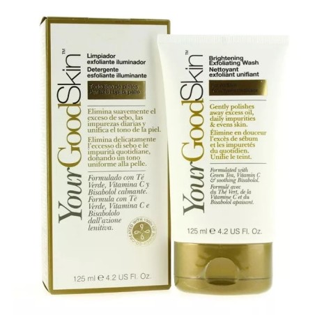 DETERGENTE ESFOLIANTE ILLUMINANTE 125 ML CON VITAMINA C, TÈ VERDE, BISABOLOLO  AZIONE LENITIVA, ELIMINA DELICATAMENTE L' E