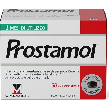 PROSTAMOL 90 CAPSULE PER FAVORIRE IL BENESSERE DELLA PROSTATA E DELLE VIE URINARIE  A BASE DI SERENOA REPENS  CONSIGLIATA