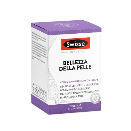 SWISSE BELLEZZA DELLA PELLE 30 COMPRESSE CON ACIDO IALURONICO E COLLAGENE, VITAMINA A, VITAMINA E, RAME  CON PEPTIDI DI CO