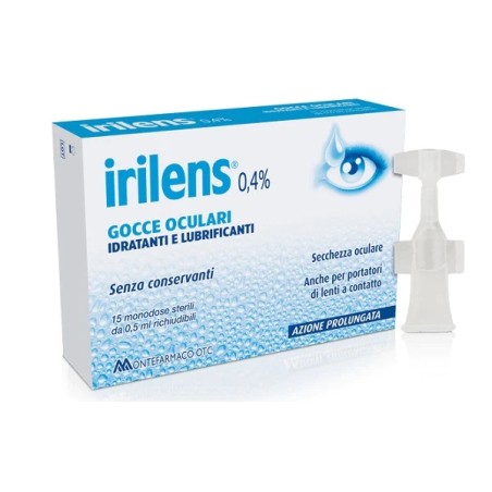 IRILENS GOCCE OCULARI COLLIRIO 0,4% ACIDO IALURONICO LUBRIFICANTI E IDRATANTI  AZIONE PROLUNGATA PER SECCHEZZA OCULARE, AN