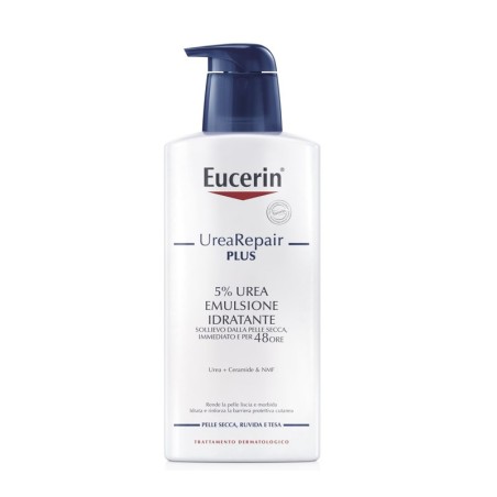 EUCERIN UREA REPAIR PLUS 5% UREA EMULSIONE IDRATANTE PER PELLE SECCA, MOLTO SECCA E RUVIDA  CON CERAMIDE E NMF  TRATTAMENT