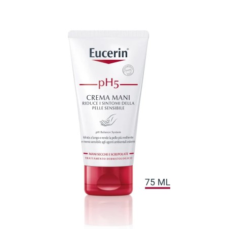 EUCERIN CREMA MANI RIGENERANTE 75 ML RIDUCE I SINTOMI DELLA PELLE SENSIBILE CON ENZYME PROTECTION  ARRICCHITA CON IL 5% DE
