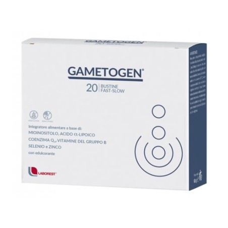 GAMETOGEN 20 BUSTINE FAST-SLOW CON MIOINOSITOLO, ACIDO @ LIPOICO, COENZIMA Q10, ZINCO, VITAMINA B2, VITAMINA B6, SELENIO,