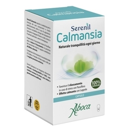 SERENIL CALMANSIA 50 CAPSULE FAVORISCE IL RILASSAMENTO IN CASO DI STRESS CON PASSIFLORA, EFFETTO CALMANTE CON LUPPOLO, BIA