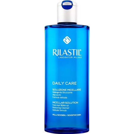 RILASTIL SOLUZIONE ACQUA MICELLARE 400 ML DETERGENTE E STRUCCANTE PER VISO E OCCHI PER PELLI SENSIBILI E DELICATE SOGGETTE