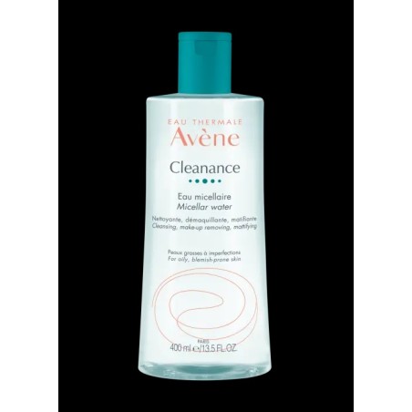 AVÈNE CLEANANCE ACQUA MICELLARE 400 ML PER PELLE GRASSA, IMPURA, MISTA CON IMPERFEZIONI  AZIONE ANTI LUCIDITÀ CON COMEDÓCL