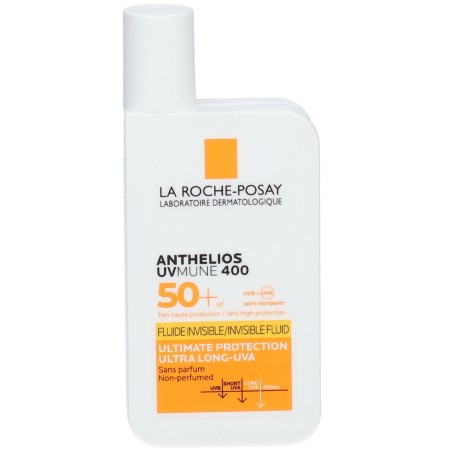 ANTHELIOS UVMUNE 400 FLUIDO INVISIBILE SPF 50+ ULTRA RESISTENTE ALL' ACQUA, SABBIA, SUDORE  CON PROFUMO, TEXTURE LEGGERA E